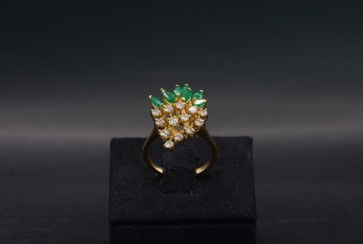 Bague Emeraudes et Diamants joaillerie Cannes