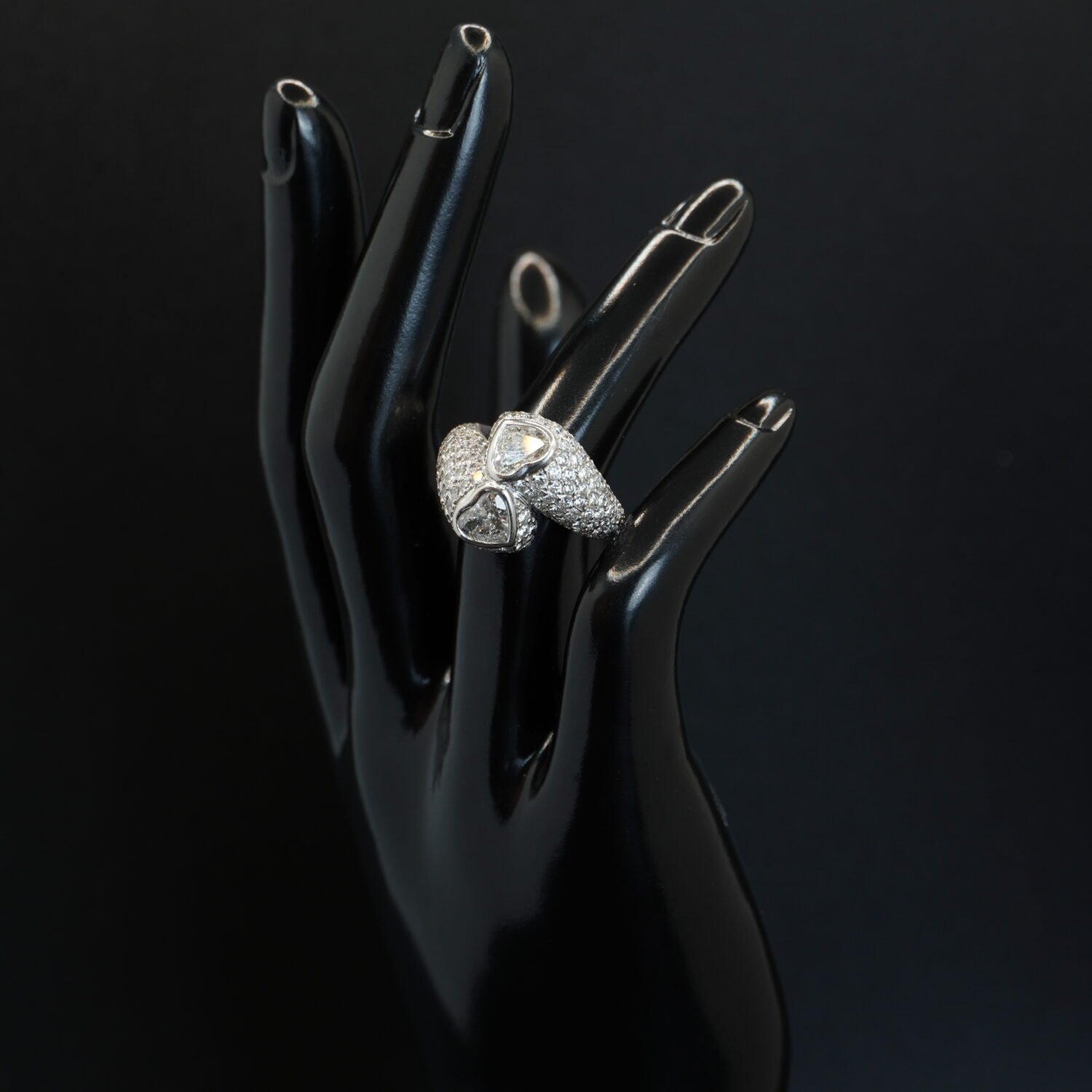 Bague “Toi et moi” coeurs