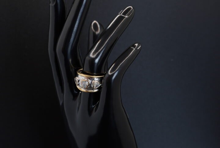 Bague Diamants Coeurs joaillerie Cannes