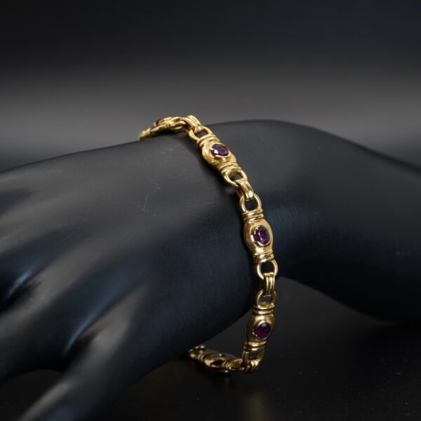 Bracelet Or Jaune et Rubis joaillerie Cannes