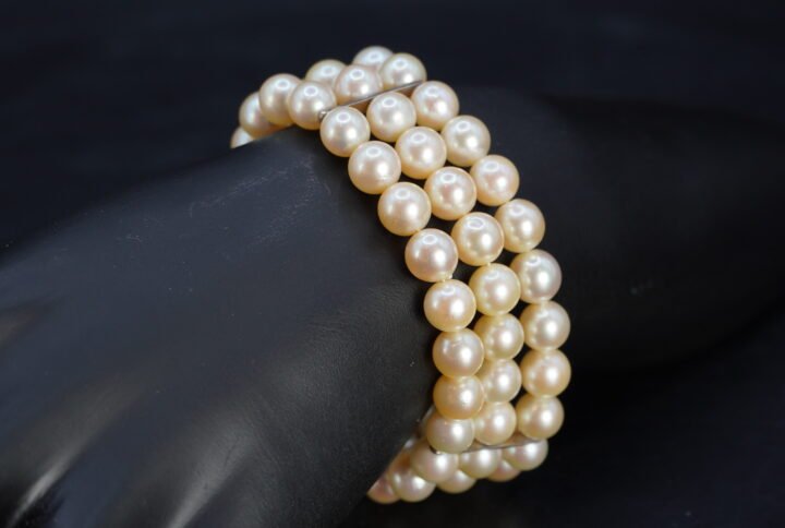 Bracelet 3 rangs Perles joaillerie Cannes