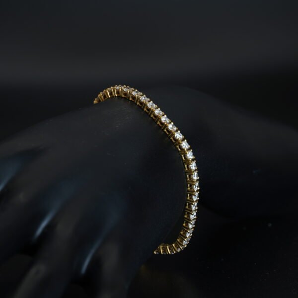 Bracelet Rivière Or Jaune Diamants joaillerie Cannes