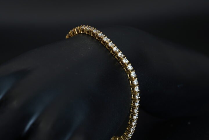 Bracelet Rivière Or Jaune Diamants joaillerie Cannes