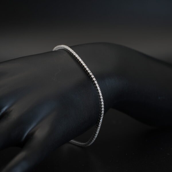 Bracelet Rivière Or Gris et Diamants joaillerie Cannes