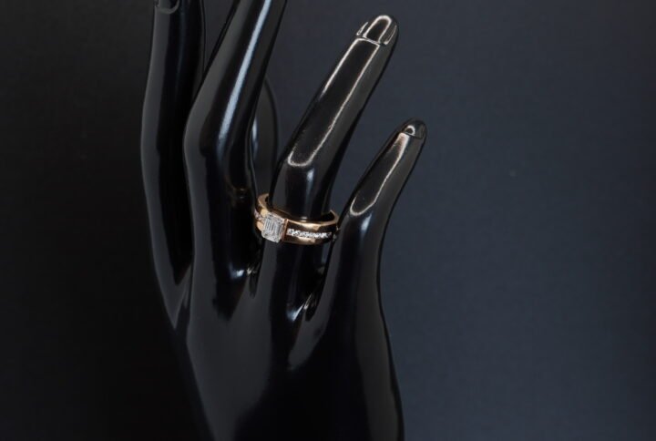 Bague Or Rose Diamants joaillerie Cannes