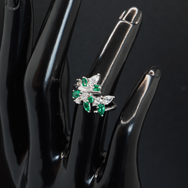 Bague Émeraudes et Diamants joaillerie Cannes