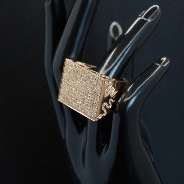 Bague Rectangulaire Diamants joaillerie Cannes