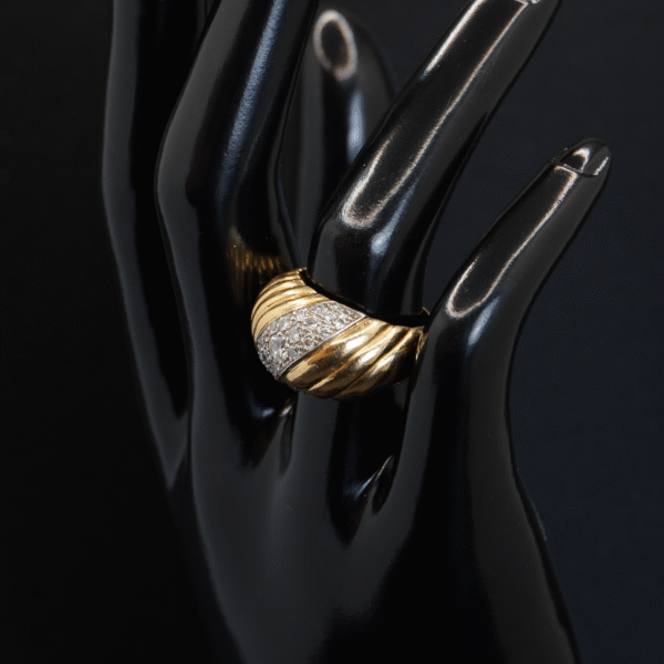 Bague Or Jaune Diamants joaillerie Cannes