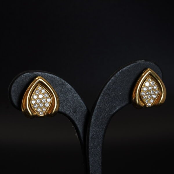 Boucles d’oreilles Or Jaune et Diamants joaillerie Cannes