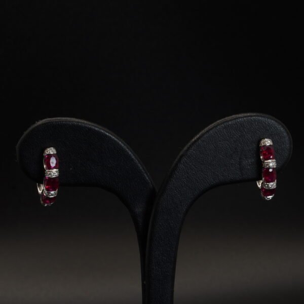 Boucles d’oreilles Rubis et Diamants joaillerie Cannes