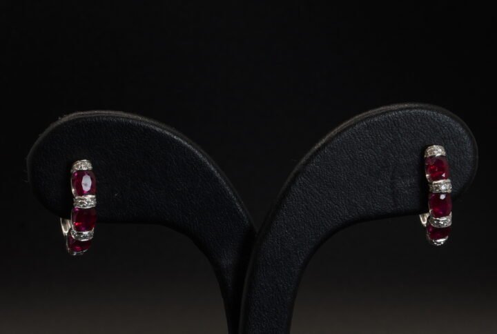 Boucles d’oreilles Rubis et Diamants joaillerie Cannes
