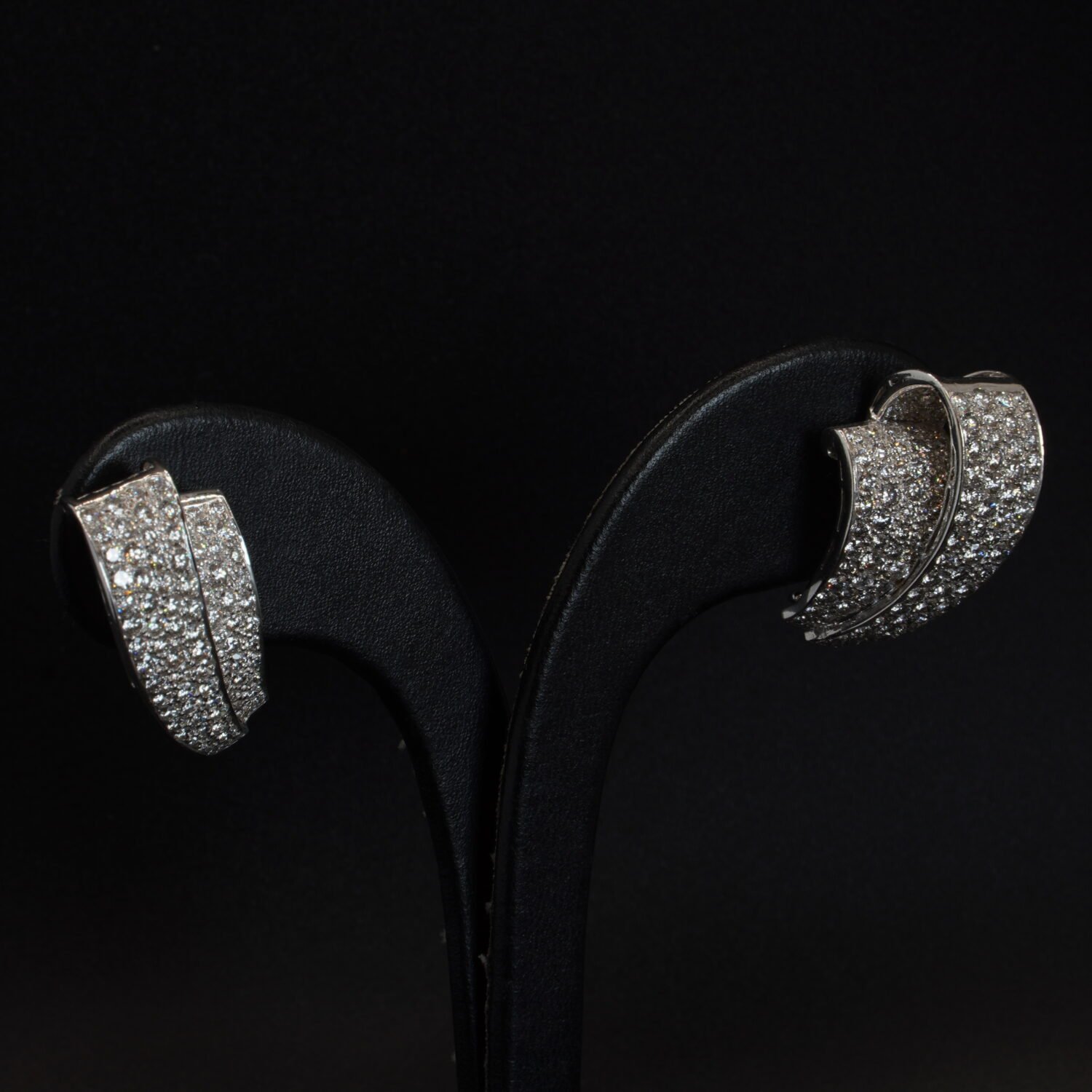 Boucles d’oreilles pavées de Diamants, Occasion