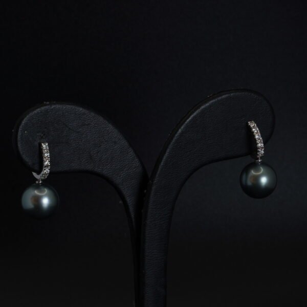 Boucles d’oreilles Perles de Tahiti et Diamants joaillerie Cannes