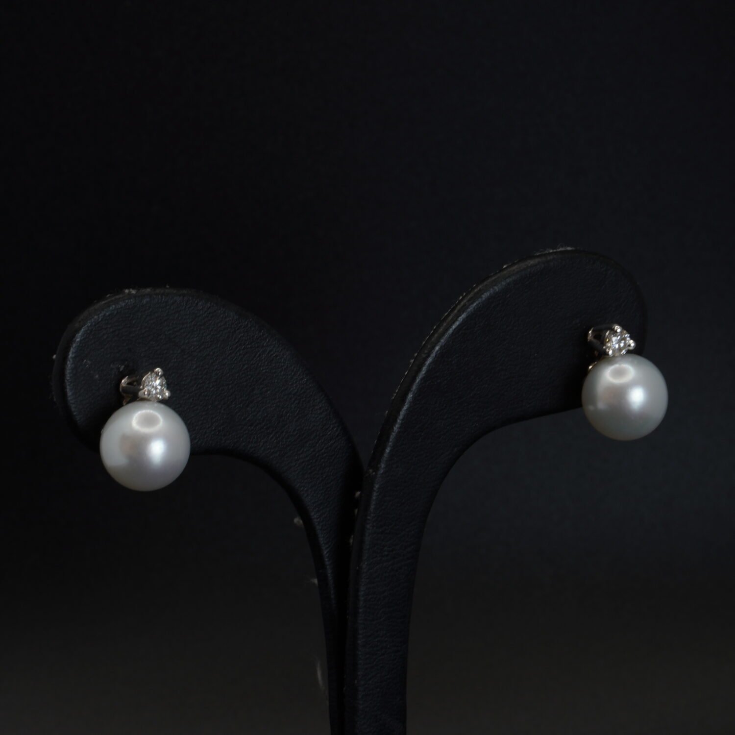 Boucles d’oreilles Perles et Diamants