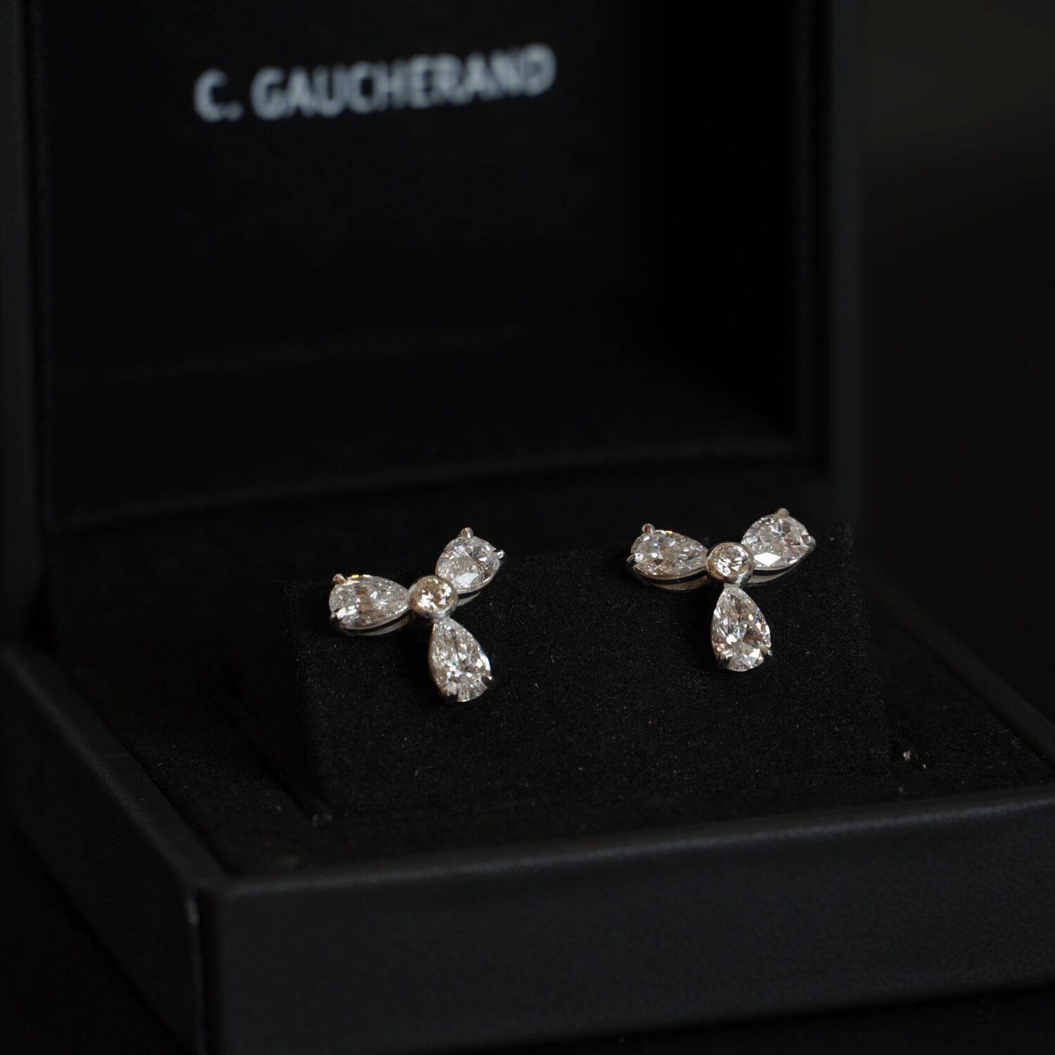 Boucles d’oreilles Diamants Poires Couleur D, Occasion