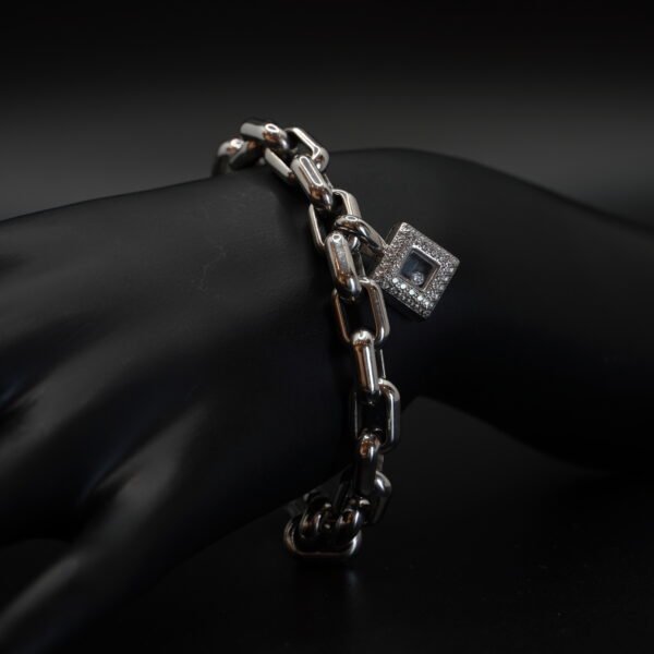 Bracelet Chopard Or Gris Diamants joaillerie Cannes