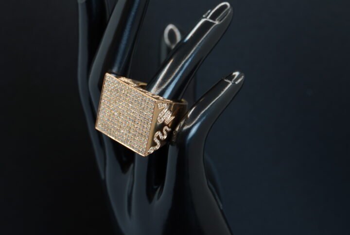 Bague Rectangulaire Diamants joaillerie Cannes