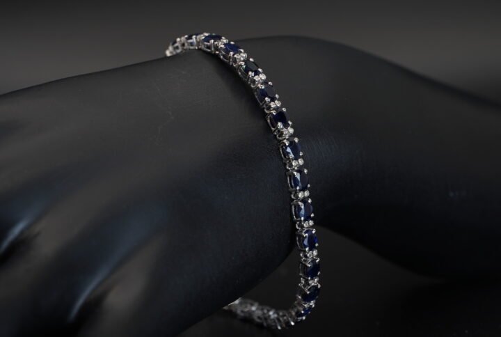Bracelet Rivière Saphirs et Diamants joaillerie Cannes