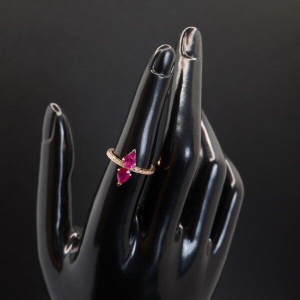 Bague Rubis Poires joaillerie Cannes