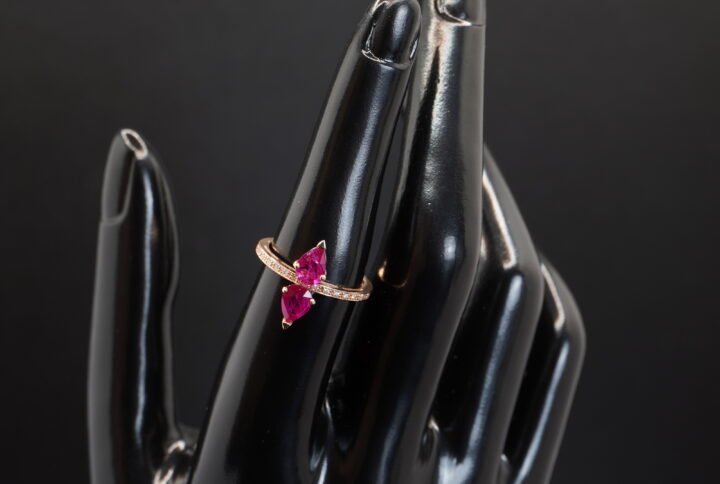 Bague Rubis Poires joaillerie Cannes