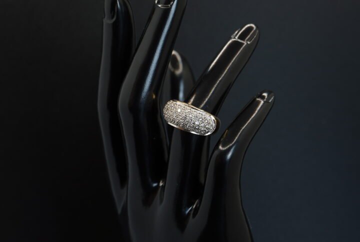 Bague en Or Jaune sertie de Diamants Brillants joaillerie Cannes