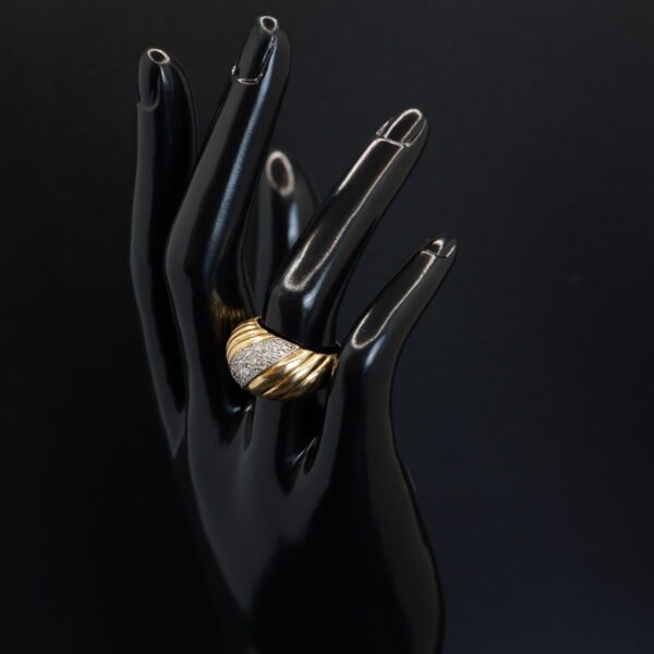 Bague Or Jaune Diamants joaillerie Cannes