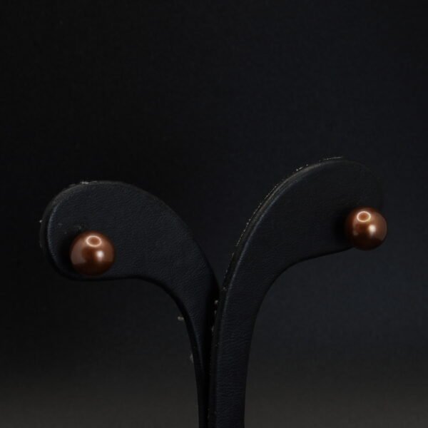 Boucles d’oreilles perles chocolat joaillerie Cannes