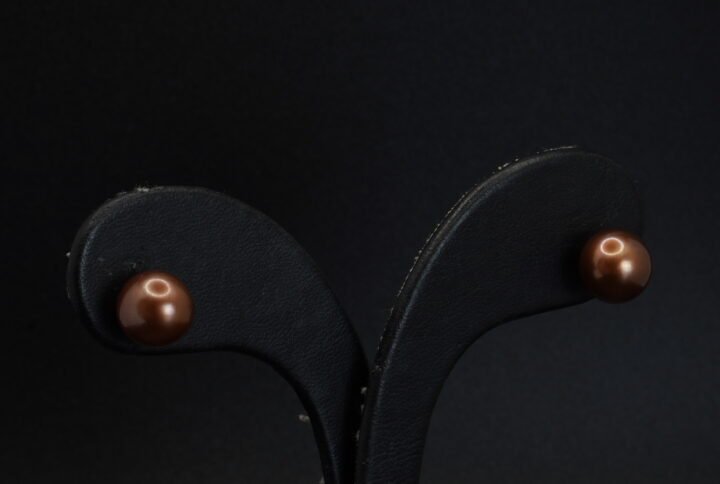 Boucles d’oreilles perles chocolat joaillerie Cannes