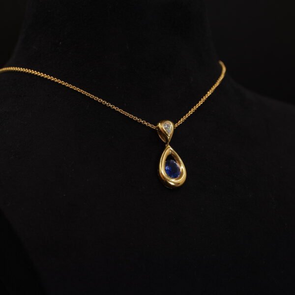 Pendentif Poire Saphir joaillerie Cannes