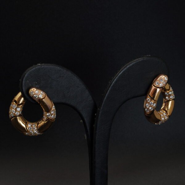 Boucles d’oreilles créoles en or rose joaillerie Cannes