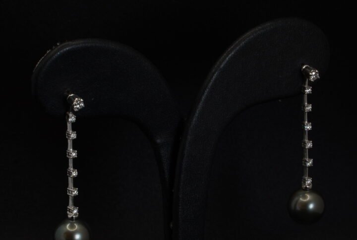 Pendants d’oreilles Diamants et Perles joaillerie Cannes