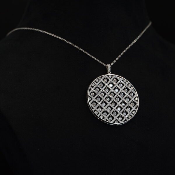 Pendentif Rond Diamants Mobiles joaillerie Cannes