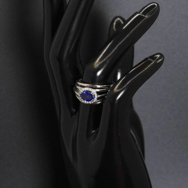 Bague Saphir et Diamants joaillerie Cannes