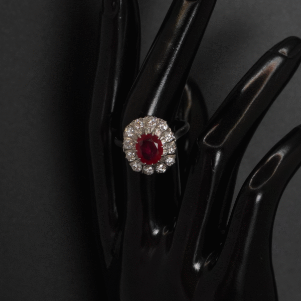 Bague Rubis Diamants, Occasion joaillerie Cannes